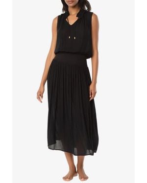Helen Jon Sleeveless Smocked Dress - Black