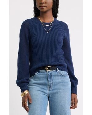 Treasure & Bond Wool & Cashmere Blend Crewneck Sweater - Blue