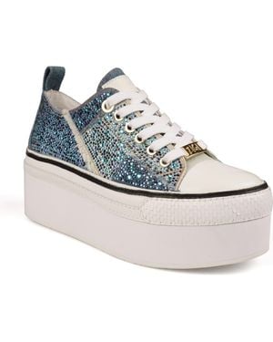 Zigi Koralay Rhinestone Platform Sneaker - White