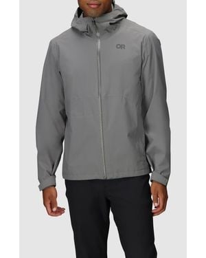 Outdoor Research Stratoburst Packable Rain Jacket - Gray