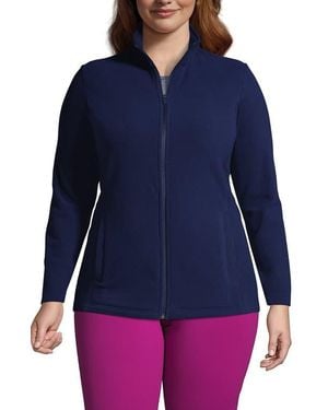 Lands' End Anyweather Fleece Full Zip Jacket - Blue