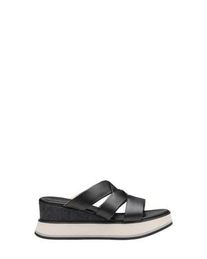 Johnston & Murphy Colleen Platform Wedge Slide Sandal - Black