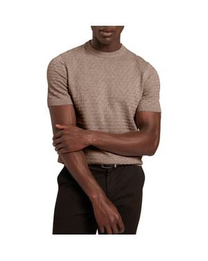 Ted Baker Ingvi Cotton & Wool Knit T-Shirt - Brown