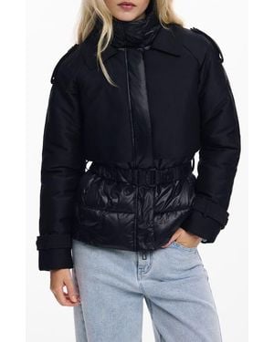 Desigual Hybrid Padded Jacket - Blue