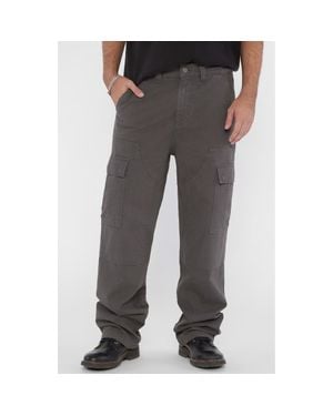 Guess Go Ripstop Panel Mid Rise Cargo Pants - Gray