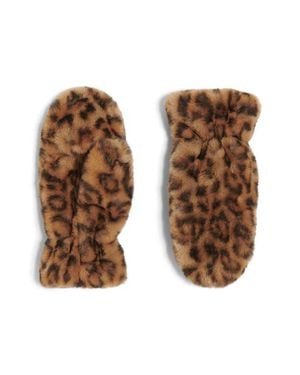 Apparis Coco Faux Fur Gloves - Brown