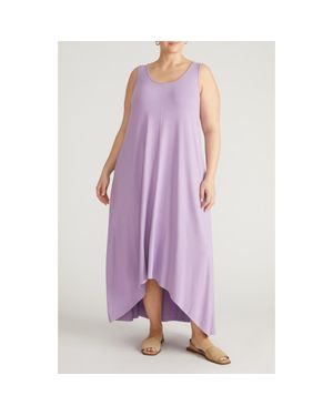 UNIVERSAL STANDARD Athena Divine Sleeveless Jersey High-Low Maxi Dress - Purple