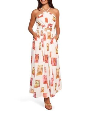 Petal & Pup Madi Cutout Sleeveless Maxi Dress - White