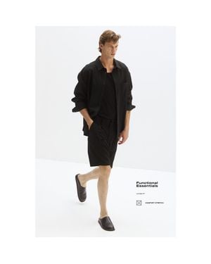 H&M Four-Way Stretch Loose Fit Shorts - Black