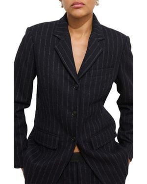 Alex Mill Chalkstripe Wool Blazer - Black