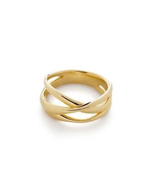Monica Vinader Nura Crossover Ring - Metallic