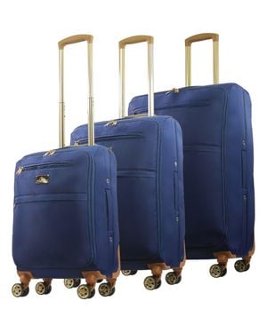 Tommy Bahama 3-Piece Soft-Sided Spinner Luggage Set - Blue