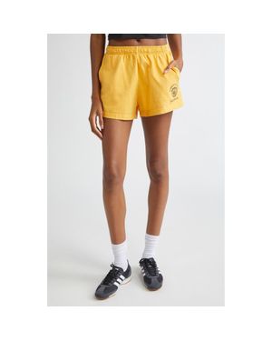 Sporty & Rich California Emblem Disco Graphic Shorts - Yellow