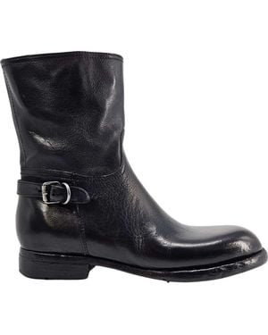 Madison Maison Leather Side Zip Mid Calf Boot - Black
