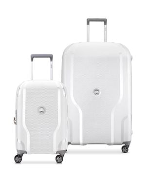 Delsey Paris Clavel Hardside 2-Piece Set Small & Large Expandable Luggage With Spinner Wheels - White
