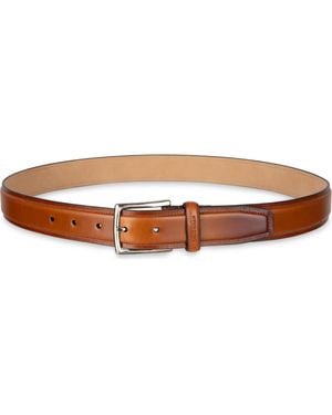 Cole Haan Burnished Edge Leather Belt - Brown