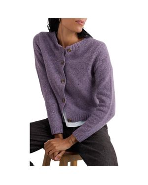 Seasalt Cornwall Dawson Pick Merino Wool Blend Cardigan - Purple