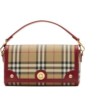 Burberry Small Note Check & Leather Crossbody Bag - Multicolor