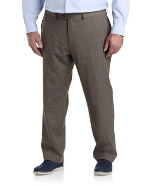 JV Reflex Big & Tall Micro Grid Suit Pants - Gray