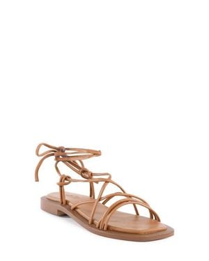Seychelles Lilac Two Ankle Wrap Sandal - Brown