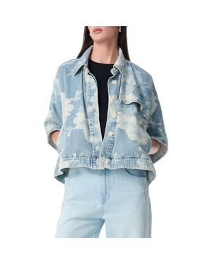 Robert Rodriguez Desire Denim Capelet Jacket - Blue