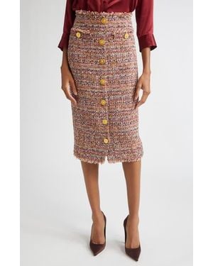 L'Agence Tai Midi Skirt - Pink