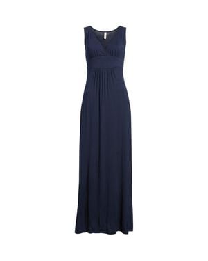 Loveappella Solid Maxi Dress - Blue