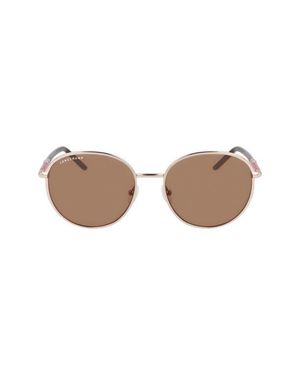 Longchamp 53Mm Gradient Round Sunglasses - Metallic