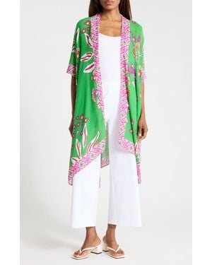 Nordstrom Rack Lightweight Print Ruana - White