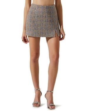 Astr Covina Tweed Miniskirt - Multicolor