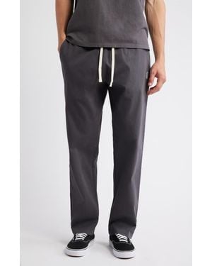 Standard Issue Standard Cotton Stretch Poplin Drawstring Slacker Pants - Black