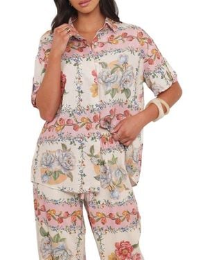 Petal & Pup Cascais Button-Up Shirt - Red