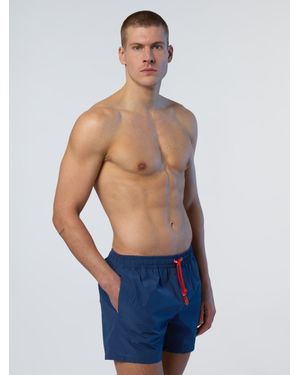 North Sails Swim Shorts With Logo Patch - Bleu