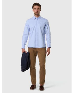 North Sails Camisa Con Cuello Con Botones Ocultos - Azul