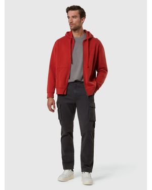 North Sails Sudadera Con Capucha Y Acabado Lavado A La Piedra - Rojo