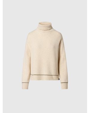 North Sails Mouliné-Pullover Mit Stehkragen - Natur