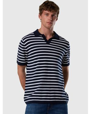 North Sails Polo Rayé - Bleu