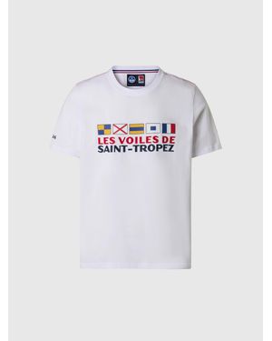 North Sails T-Shirt Saint-Tropez Mit Seeflaggen - Weiß