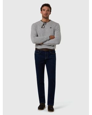North Sails Pullover Aus Kaschmirmischung Mit Rundausschnitt - Blau