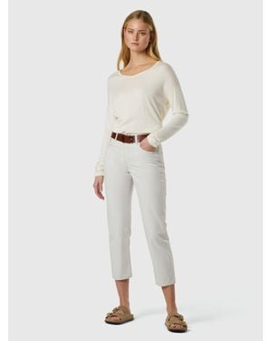 North Sails Pantalones De Cinco Bolsillos De Algodón Y Tencel - Blanco