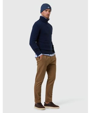 North Sails Rollkragenpullover Aus Wolle Und Nylon - Blau
