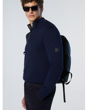 North Sails Pull Semi-Zippé Contrecollé - Bleu