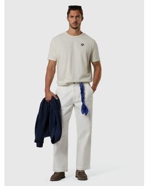 North Sails T-Shirt D'Archives En Coton Épais - Blanc
