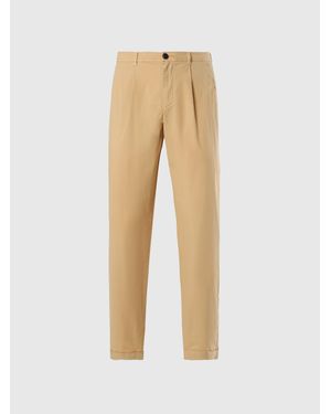 North Sails Plissierte Gabardine-Chinos - Natur