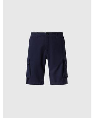 North Sails Bermudas Tipo Cargo America De Gabardina - Azul