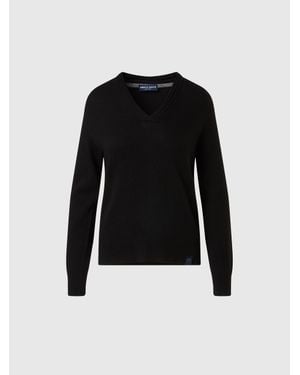 North Sails Pullover Mit V-Ausschnitt Und Sattelschultern - Schwarz