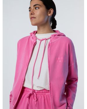 North Sails Eco-Fleece-Kapuzenpulli Mit Reißverschluss - Pink