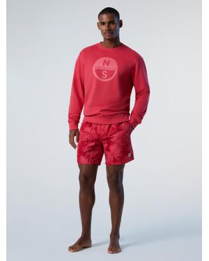 North Sails Bedruckte Badeshorts Mit Peachskin-Finish - Rot