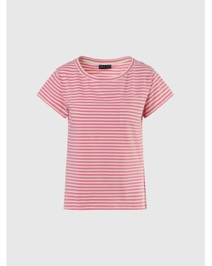 North Sails Gestreiftes T-Shirt Aus Modal Mit Tasche - Pink