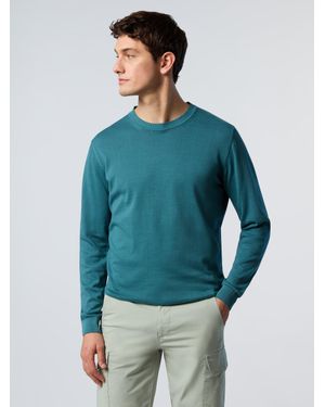 North Sails Jersey De Cuello Redondo Con Etiqueta Del Logotipo - Azul